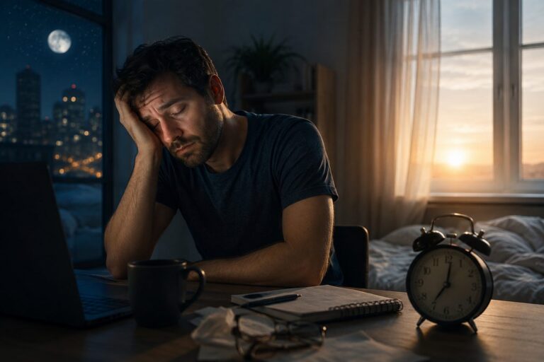 a man with circadian rhythm sleep-wake disorder
