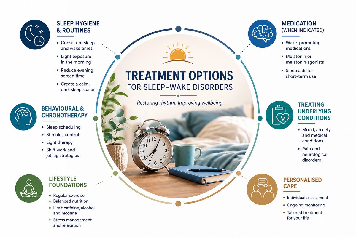 treatment options for circadian rhythm sleep-wake disorders